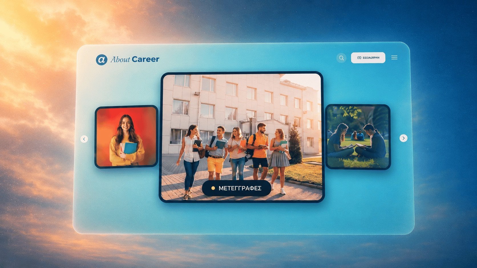 About Career website interface